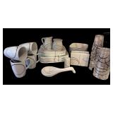 Corelle Coordinates Porcelain Dinnerware Set with Mugs, Plates, Pitchers, and Glasses