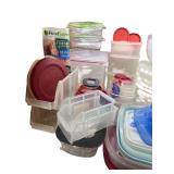 Large Collection of Kitchen Storage Containers with Salad Spinner