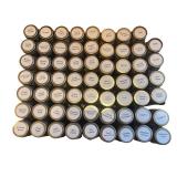 Collection of 56 Assorted Spices and Seasoning Jars with Labels