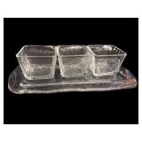 Collection of Vintage and Cut Glass Serving Pieces and Drinkware