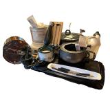 Kitchen Appliance and Utensil Collection with Electric Fondue Set and Food Processor