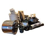 Kitchen Appliance and Utensil Collection with Electric Fondue Set and Food Processor