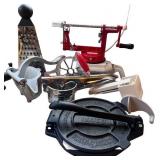 Kitchen Tool Collection with Tortilla Press, Graters, Slicer, and Juicer