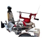 Kitchen Tool Collection with Tortilla Press, Graters, Slicer, and Juicer
