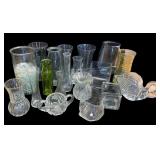 Collection of Assorted Glass Vases and Decorative Containers