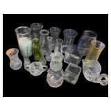 Collection of Assorted Glass Vases and Decorative Containers