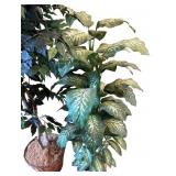 Pair of Artificial Potted Trees in Wicker Baskets