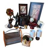 Home Decor Collection with Framed Art, Vase, Lamps, and Accessories