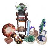 Fall Decor and Home Accent Collection with Leaf Plate, Candle Holder, Baskets and Accessories