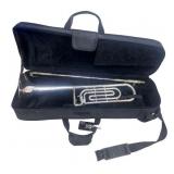 Brass Trombone with Case and Slide