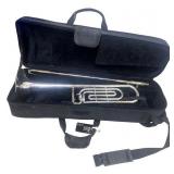 Brass Trombone with Case and Slide
