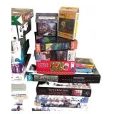 Large Collection of Board Games and Jigsaw Puzzles Assorted Piece Counts