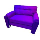 Beige (Not Purple)  Upholstered Loveseat with Button-Tufted Back