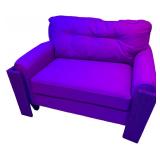 Beige (Not Purple)  Upholstered Loveseat with Button-Tufted Back