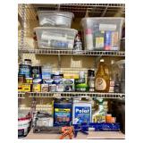 Lot of Painting Supplies, Stains, Tools and Hardware Storage Bins
