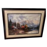 Thomas Kinkade Signed Lithograph The End of a Perfect Day III Framed Art
