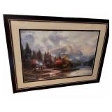 Thomas Kinkade Signed Lithograph The End of a Perfect Day III Framed Art