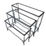 Set of 3 Glass and Metal Nesting Tables