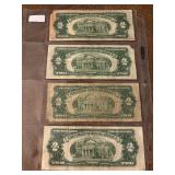 1953 Red Seal $2 Dollar Notes