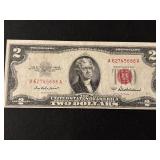 1953 A Red Seal $2 Dollar Note Uncirculated