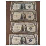 Blue Seal $1 Dollar Silver Certificates