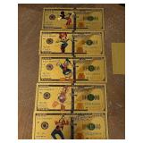 24K Gold Walt Disney $100 Dollar Notes