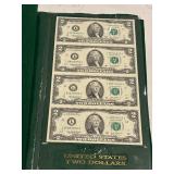 Uncut Sheets of U.S. Currency and Book