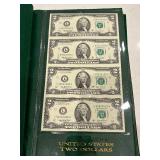 Uncut Sheets of U.S. Currency and Book
