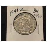 1941-D Walking Liberty Half Dollar