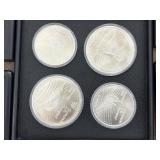 Canadian Olympic Coin Set $10 and $5 Dollar .925 Silver Coins Over 30 Ounces Fine Silver Total