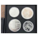 Canadian Olympic Coin Set $10 and $5 Dollar .925 Silver Coins Over 30 Ounces Fine Silver Total