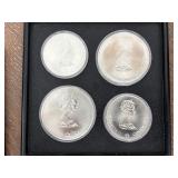 Canadian Olympic Coin Set $10 and $5 Dollar .925 Silver Coins Over 30 Ounces Fine Silver Total