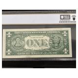 1957 A Blue Seal $1 Dollar Silver Certificate PCGS 64 PPQ Choice Uncirculated