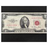 1953 Red Seal $2 Dollar Note