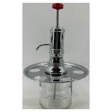 Vintage Glass Drink Dispenser Set with 6 Colored Shot Glasses