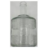 Vintage Glass Drink Dispenser Set with 6 Colored Shot Glasses