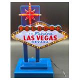 Las Vegas Inspired LED Table Sign and Dice Theme Wall Clock Set