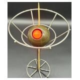 David Krys Unique Martini Glass Lamp with Olive Design