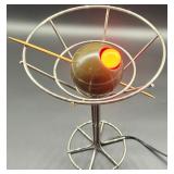 David Krys Unique Martini Glass Lamp with Olive Design
