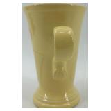 Set of 2 Sunshine Yellow Fiesta Ware Ceramic Mugs with Embossed Design