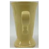 Set of 2 Sunshine Yellow Fiesta Ware Ceramic Mugs with Embossed Design