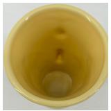 Set of 2 Sunshine Yellow Fiesta Ware Ceramic Mugs with Embossed Design