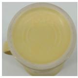 Set of 2 Sunshine Yellow Fiesta Ware Ceramic Mugs with Embossed Design