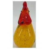 Set of 3 Colorful Murano-Style Glass Paperweights and Vase