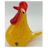 Set of 3 Colorful Murano-Style Glass Paperweights and Vase