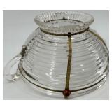 Art Deco Manhattan Glass Bowl and Candle Stick Set