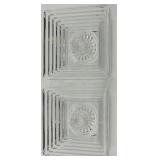 Art Deco Manhattan Glass Bowl and Candle Stick Set