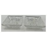 Art Deco Manhattan Glass Bowl and Candle Stick Set