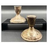 Pair of Weighted Sterling Silver Candle Holders