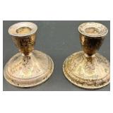 Pair of Weighted Sterling Silver Candle Holders